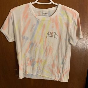 A cropped tie dye shirt from Pink.
